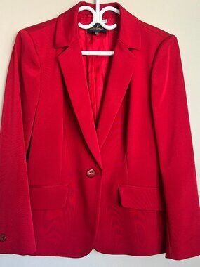 Luisa Spagnoli Suit Jacket/Blazer Women's Size 48 (XL) - Red